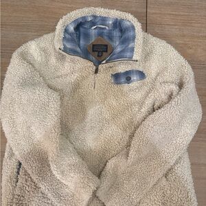 Pendleton Teddy Jacket in Cream with Blue Lining